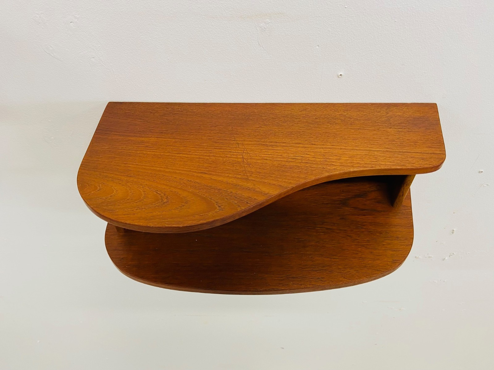 Retro Vintage Danish Floating Wall Mounted Bedside Cabinets In Teak 70s