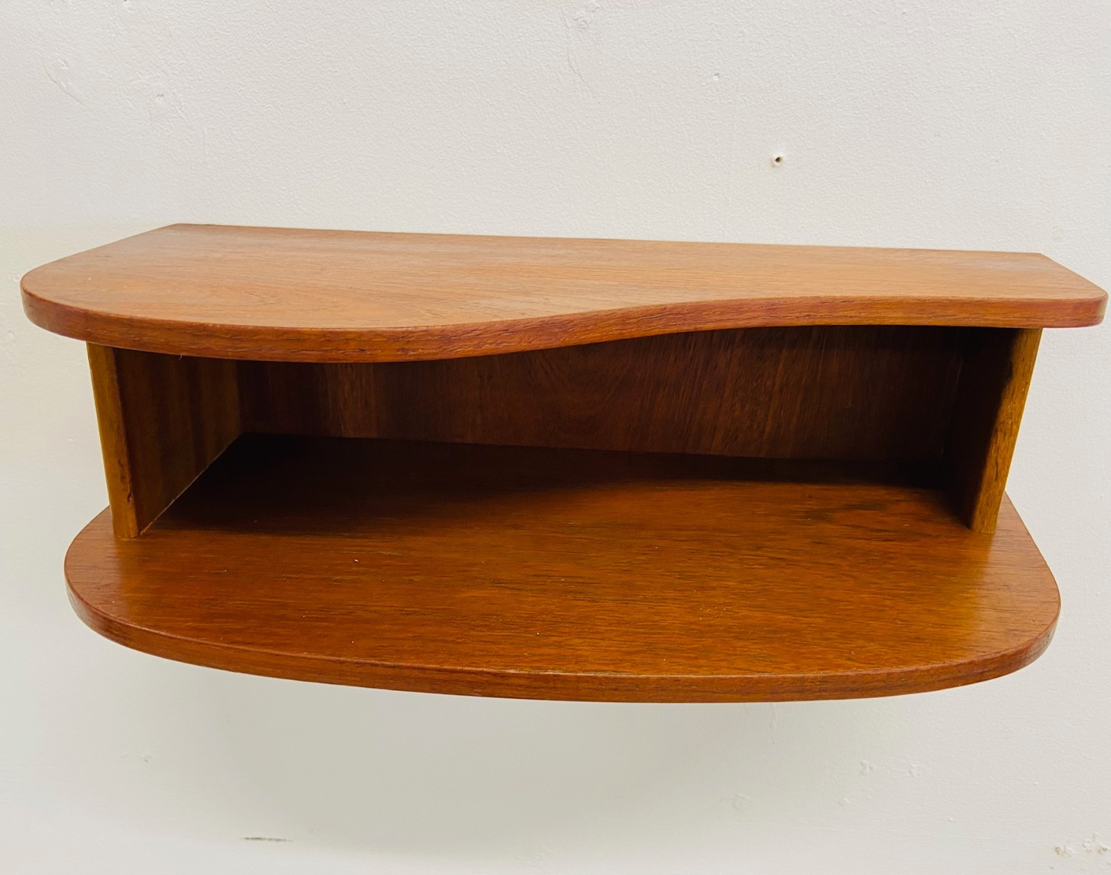 Retro Vintage Danish Floating Wall Mounted Bedside Cabinets In Teak 70s