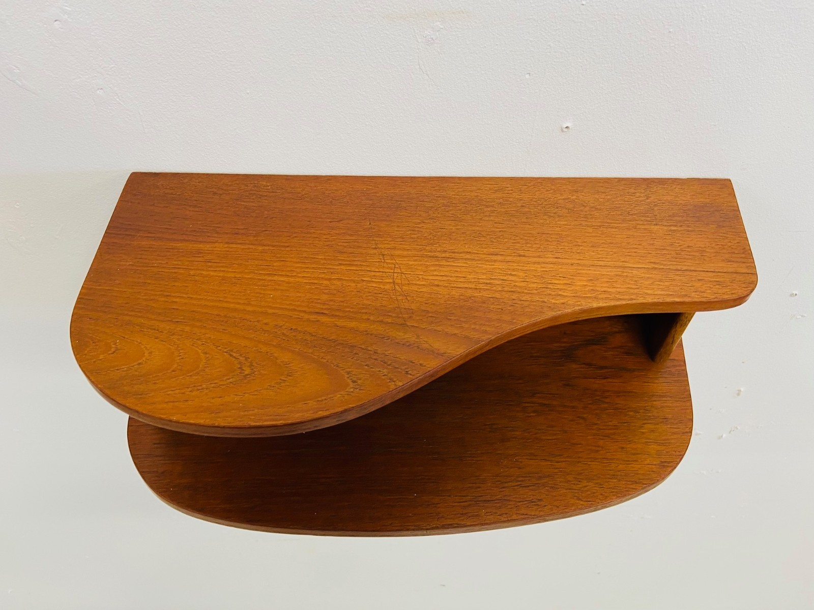 Retro Vintage Danish Floating Wall Mounted Bedside Cabinets In Teak 70s