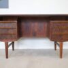Vintage Retro Danish Mid Century 6 Drawer Rosewood Desk 1960's