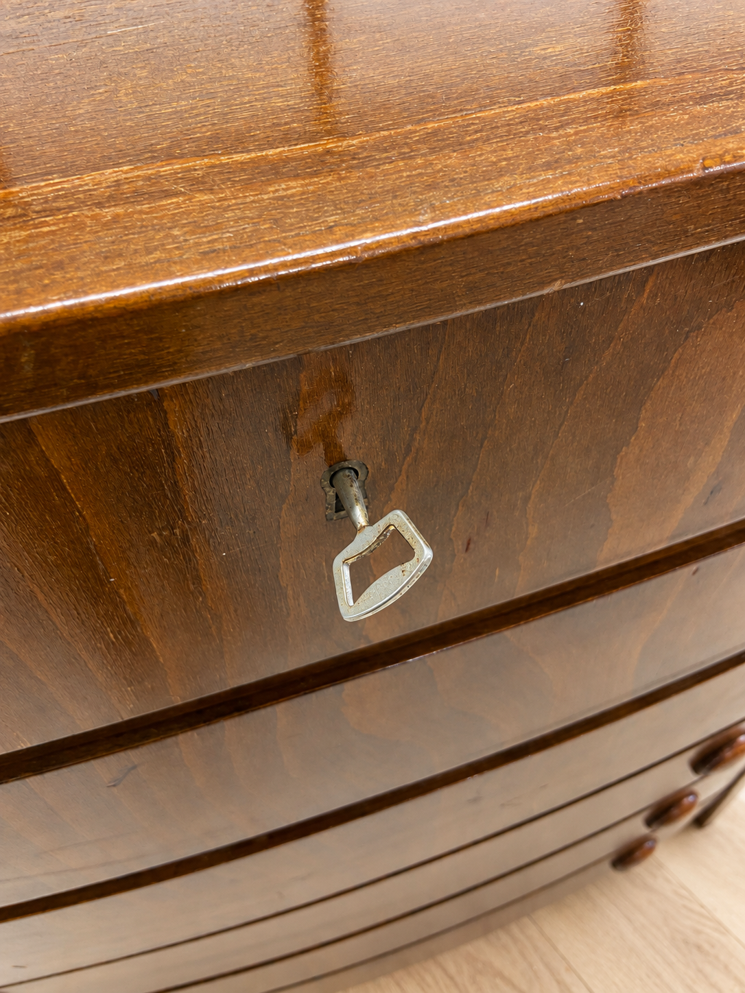 VINTAGE DANISH MID-CENTURY MAHOGANY TALLBOY CHEST OF DRAWERS – 1960s