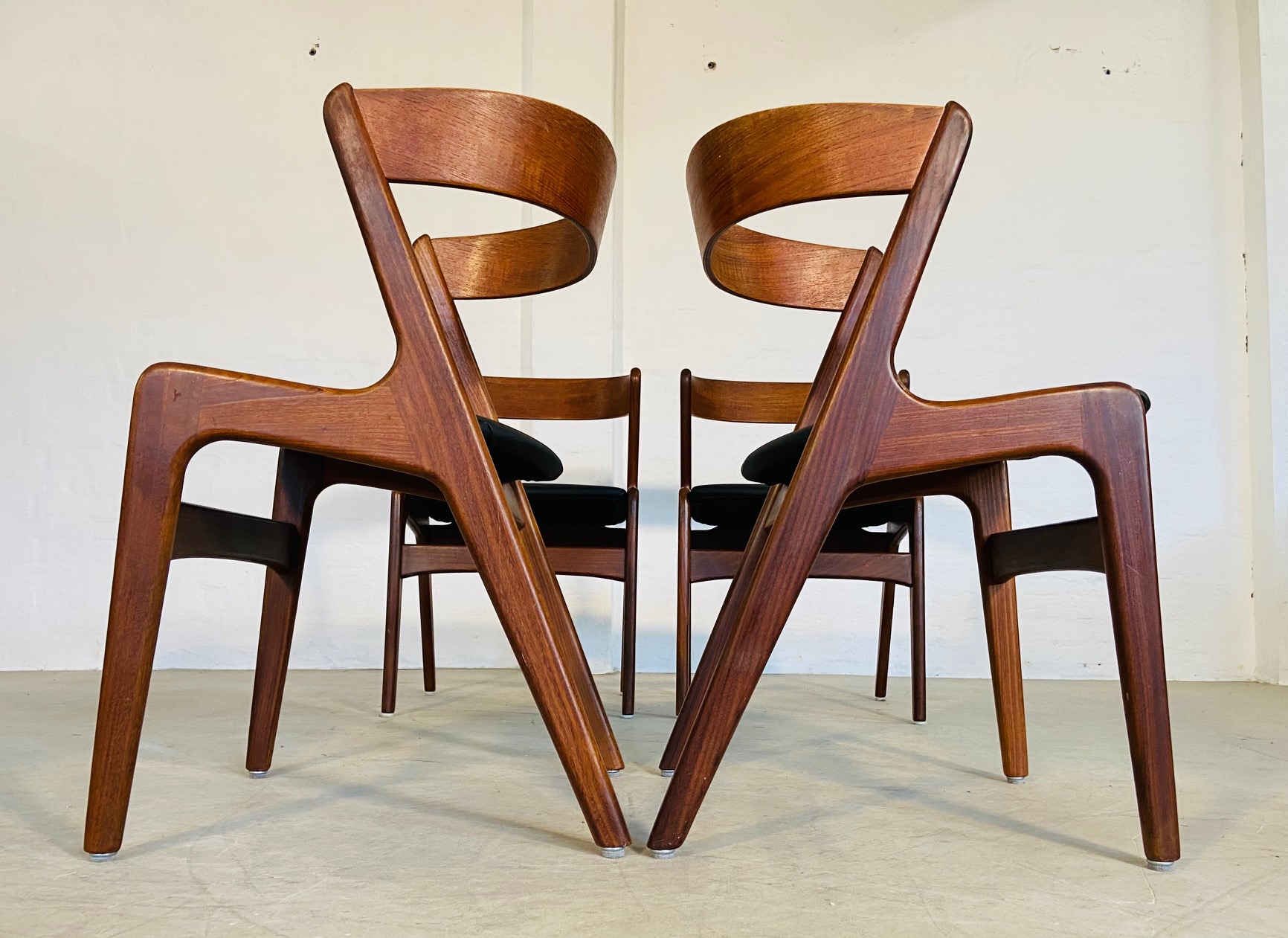 Vintage Danish Teak Dining chairs by Kai Kristiansen for Schou Andersen's Møbelfabrik