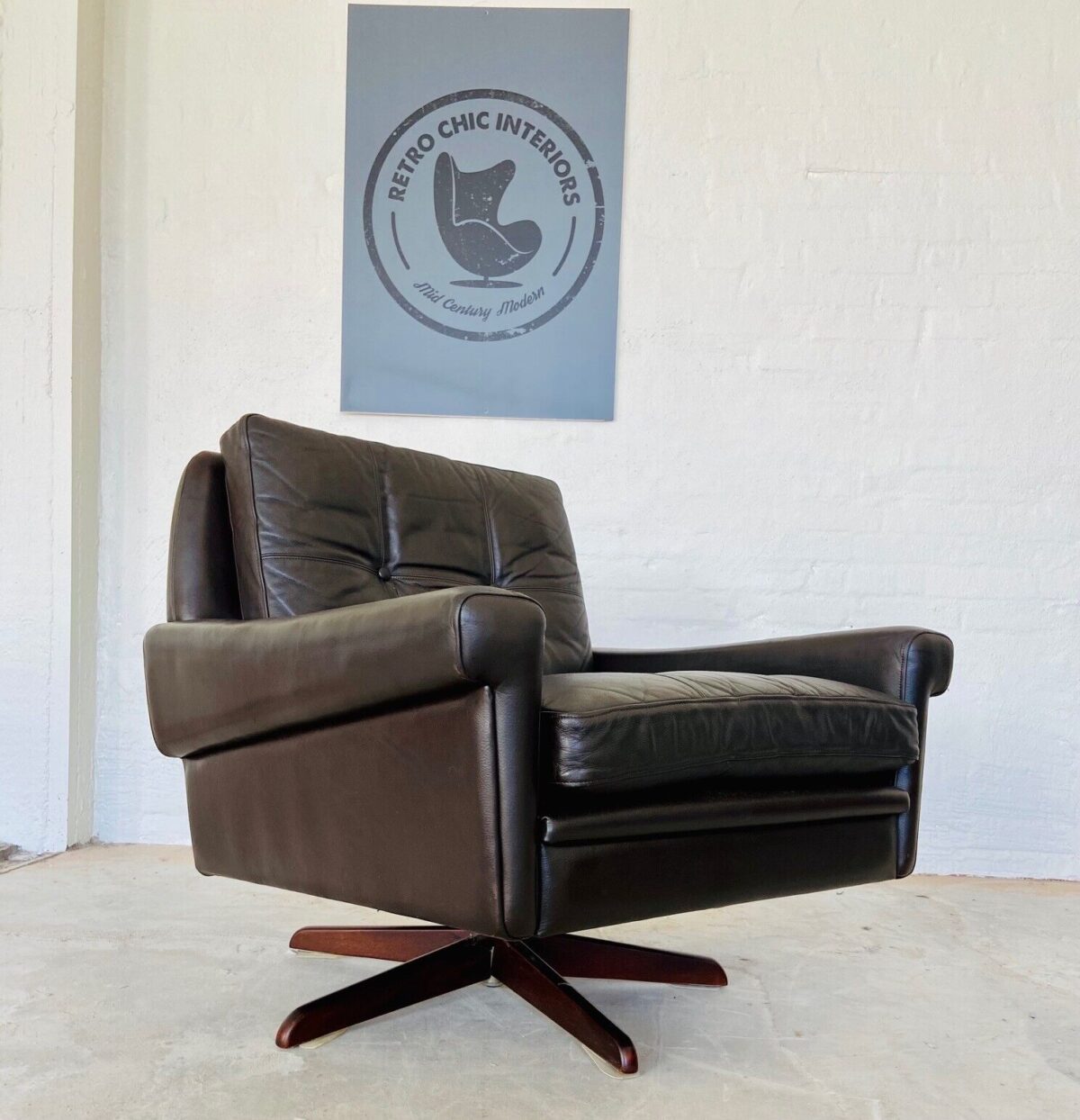 image Vintage Danish Mid Century Svend Skipper Lounge Chair 1970's