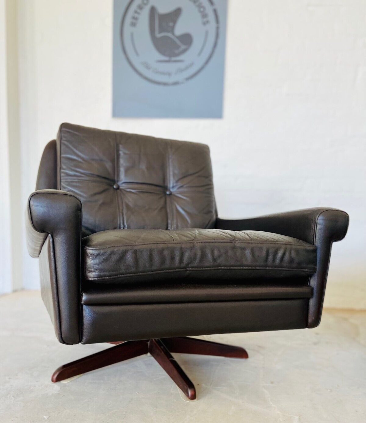image Vintage Danish Mid Century Svend Skipper Lounge Chair 1970's