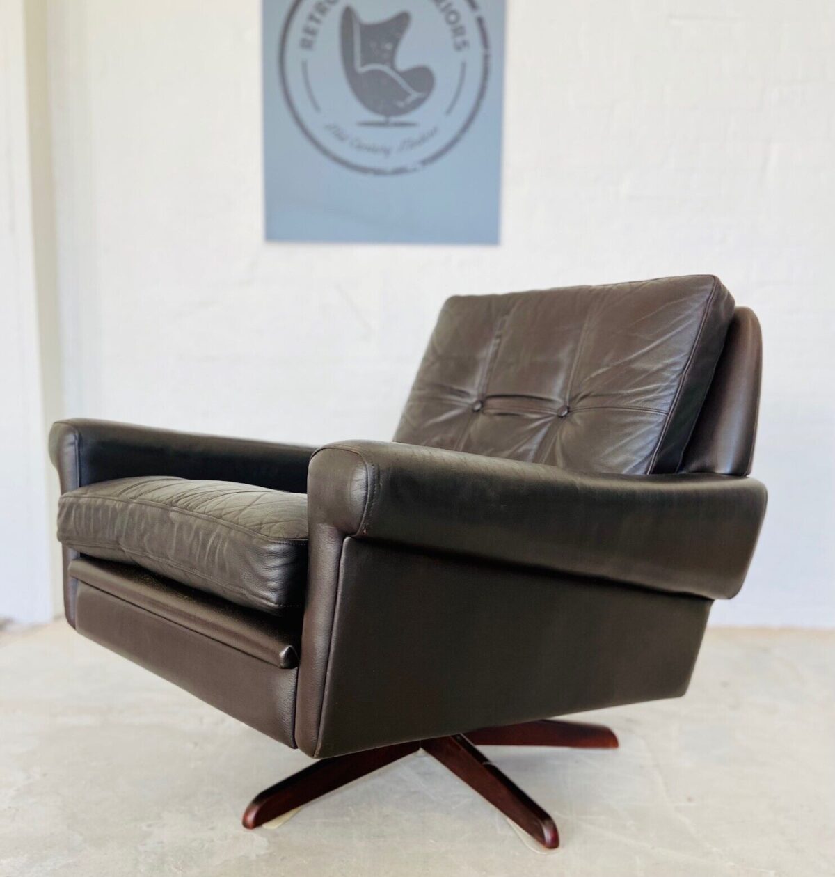 image Vintage Danish Mid Century Svend Skipper Lounge Chair 1970's