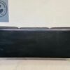 Vintage Danish Mid Century Svend Skipper 3 Person Sofa In Black Leather 1970's