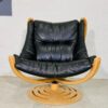 image Vintage Danish Mid Century Svend Skipper Turnable Floating Lounge Chair 1970's