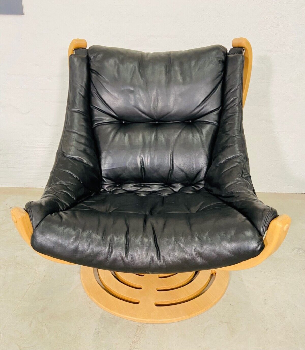 image Vintage Danish Mid Century Svend Skipper Turnable Floating Lounge Chair 1970's