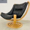 image Vintage Danish Mid Century Svend Skipper Turnable Floating Lounge Chair 1970's