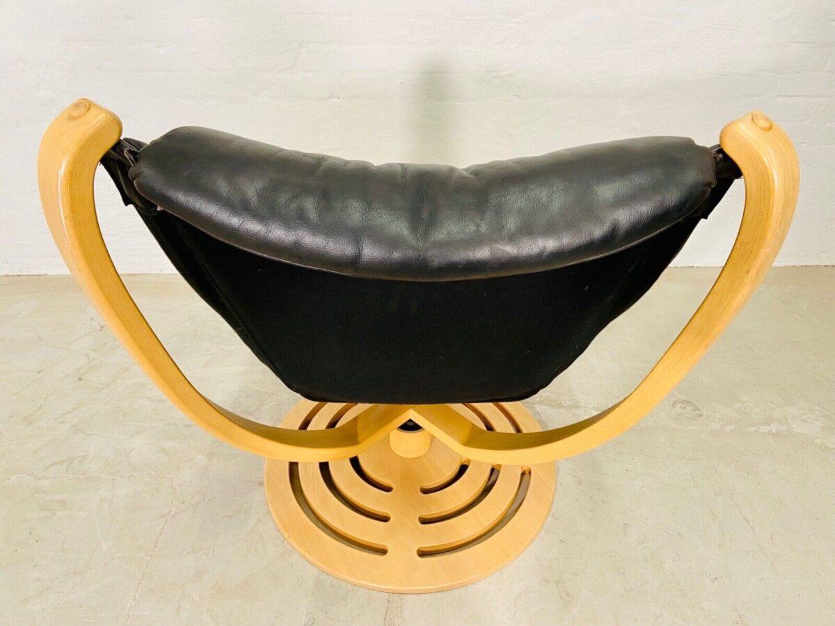 image Vintage Danish Mid Century Svend Skipper Turnable Floating Lounge Chair 1970's