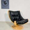 image Vintage Danish Mid Century Svend Skipper Turnable Floating Lounge Chair 1970's