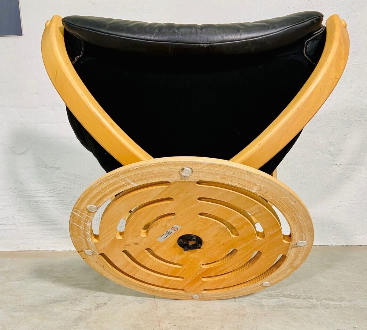 image Vintage Danish Mid Century Svend Skipper Turnable Floating Lounge Chair 1970's