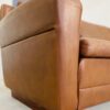 Vintage Danish 3 Person Sofa In Cognac Brown Leather 1970's