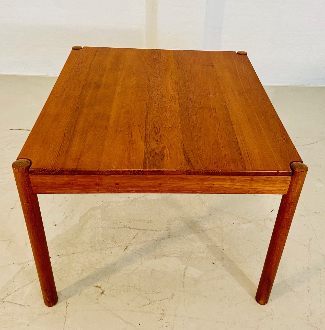 Danish Mid Century Solid Teak Coffee Table by Magnus Olesen